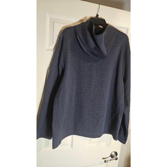 J. Crew men's Authentic Fleece Double Knit Performance Hoodie in navy blue XL - Picture 4 of 6